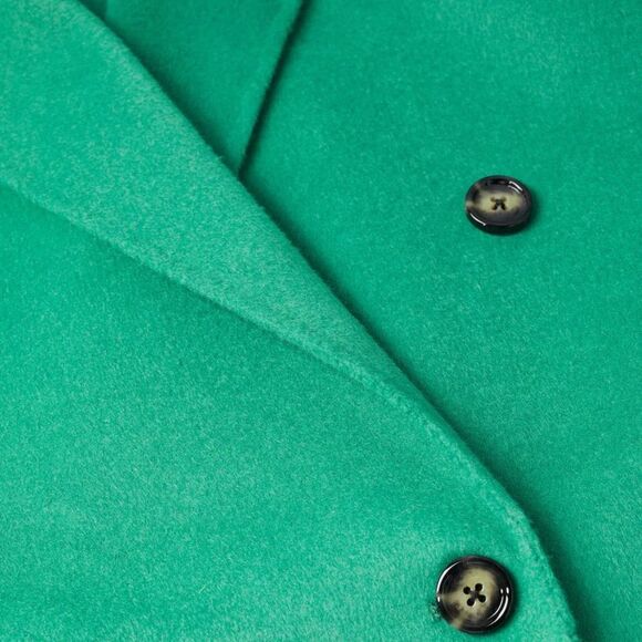 Mango Handmade Wool Blend Coat Green - Picture 7 of 9